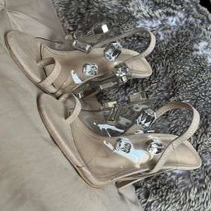 Cape Robbin nude jeweled heels